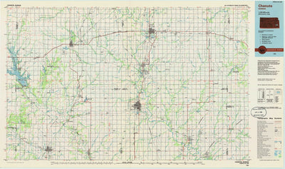United States Geological Survey Chanute, KS (1985, 100000-Scale) digital map