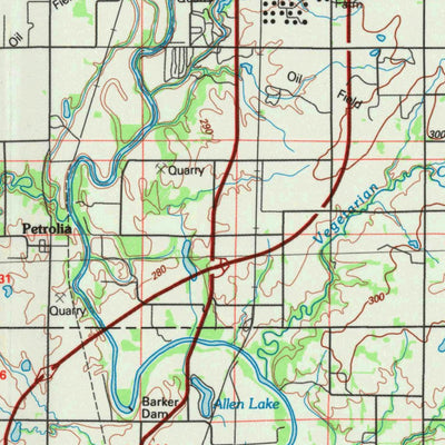 United States Geological Survey Chanute, KS (1990, 100000-Scale) digital map