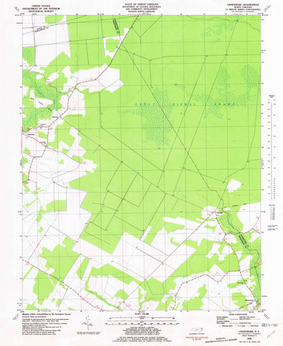 United States Geological Survey Chapanoke, NC (1982, 24000-Scale) digital map
