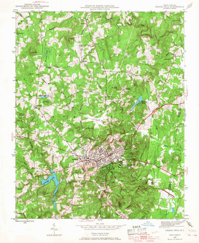 United States Geological Survey Chapel Hill, NC (1946, 24000-Scale) digital map
