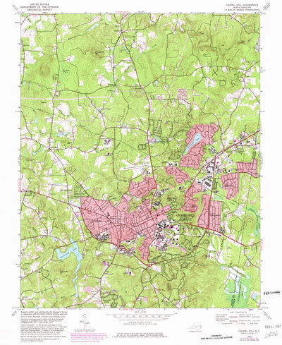 United States Geological Survey Chapel Hill, NC (1978, 24000-Scale) digital map