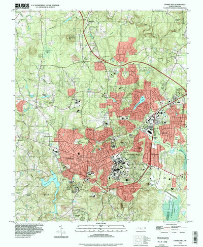 United States Geological Survey Chapel Hill, NC (1993, 24000-Scale) digital map