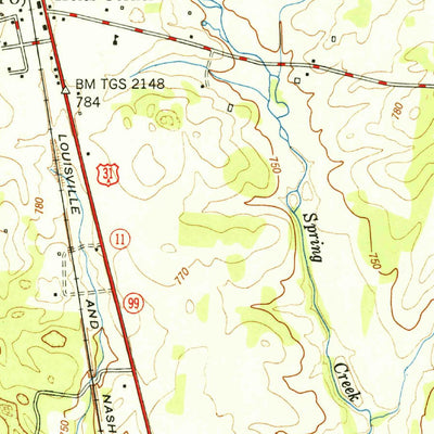 United States Geological Survey Chapel Hill, TN (1951, 24000-Scale) digital map