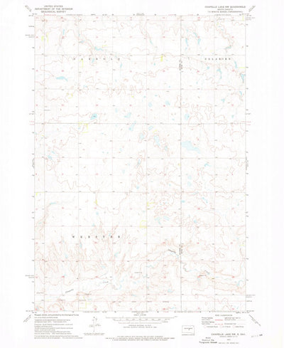 United States Geological Survey Chapelle Lake NW, SD (1973, 24000-Scale) digital map