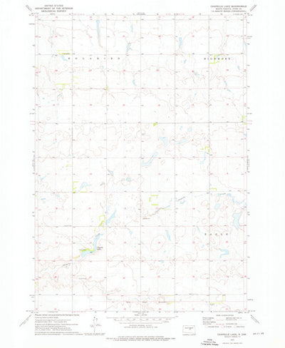 United States Geological Survey Chapelle Lake, SD (1973, 24000-Scale) digital map