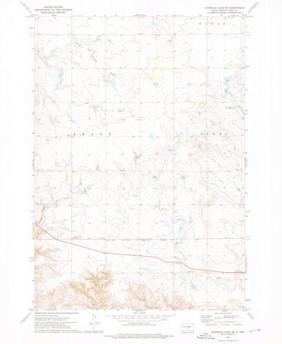 United States Geological Survey Chapelle Lake SE, SD (1973, 24000-Scale) digital map