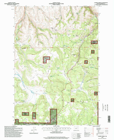 United States Geological Survey Chapin Creek, OR (1995, 24000-Scale) digital map