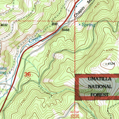 United States Geological Survey Chapin Creek, OR (1995, 24000-Scale) digital map