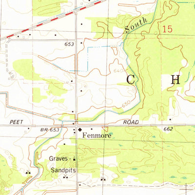 United States Geological Survey Chapin, MI (1974, 24000-Scale) digital map