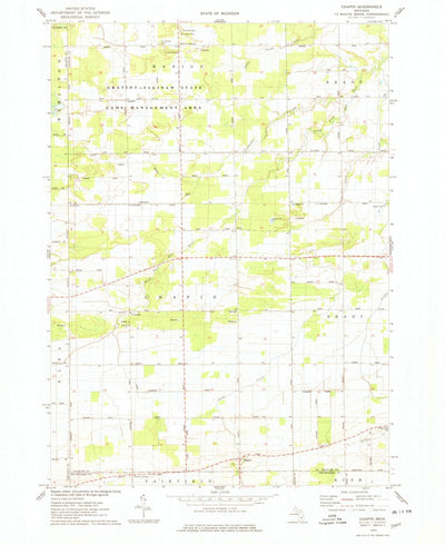 United States Geological Survey Chapin, MI (1974, 24000-Scale) digital map