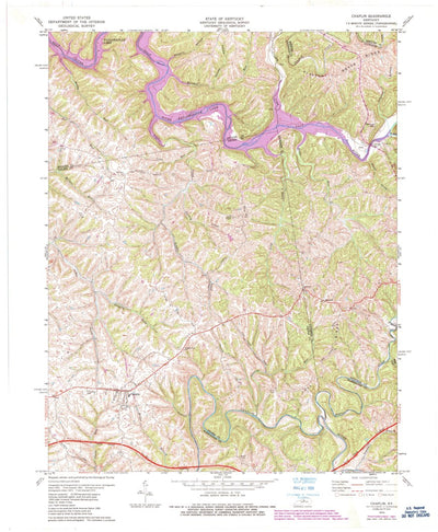 United States Geological Survey Chaplin, KY (1972, 24000-Scale) digital map