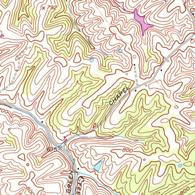 United States Geological Survey Chaplin, KY (1972, 24000-Scale) digital map