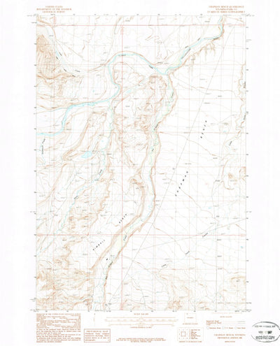 United States Geological Survey Chapman Bench, WY (1987, 24000-Scale) digital map