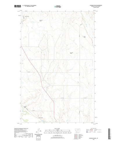 United States Geological Survey Chapman Coulee, MT (2020, 24000-Scale) digital map