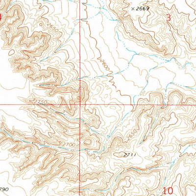 United States Geological Survey Chapman Coulee NE, MT (1969, 24000-Scale) digital map