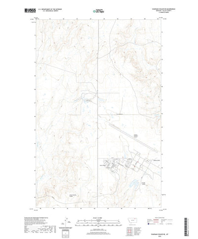 United States Geological Survey Chapman Coulee NE, MT (2020, 24000-Scale) digital map