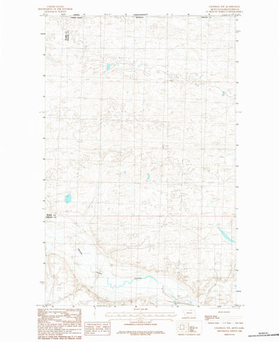 United States Geological Survey Chapman NW, MT (1984, 24000-Scale) digital map