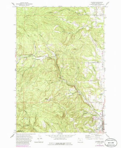 United States Geological Survey Chapman, OR (1971, 24000-Scale) digital map