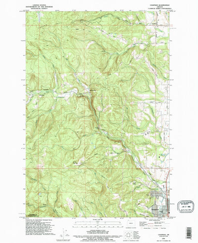 United States Geological Survey Chapman, OR (1990, 24000-Scale) digital map