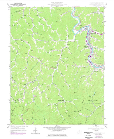 United States Geological Survey Chapmanville, WV (1963, 24000-Scale) digital map