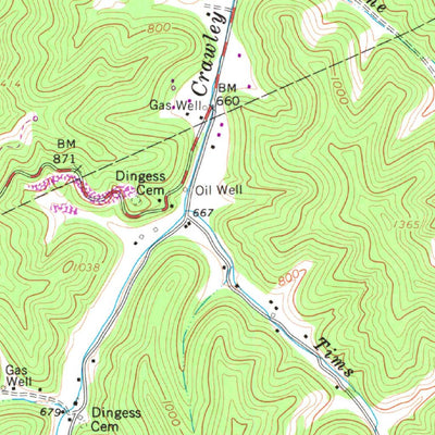 United States Geological Survey Chapmanville, WV (1963, 24000-Scale) digital map