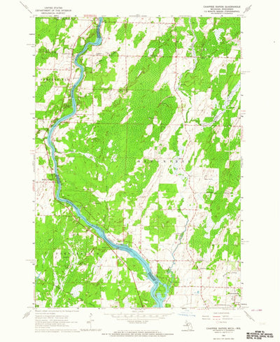 United States Geological Survey Chappee Rapids, MI-WI (1963, 24000-Scale) digital map