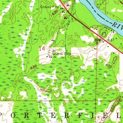 United States Geological Survey Chappee Rapids, MI-WI (1963, 24000-Scale) digital map
