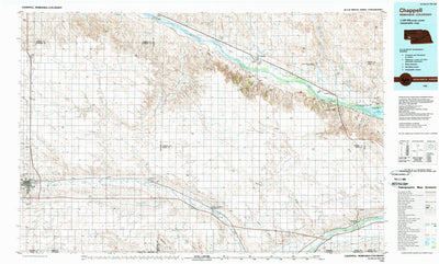 United States Geological Survey Chappell, NE-CO (1985, 100000-Scale) digital map