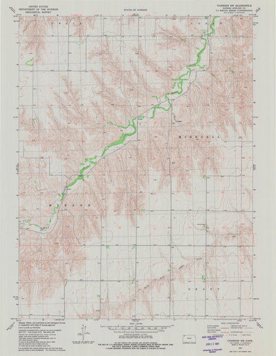 United States Geological Survey Chardon NW, KS (1981, 24000-Scale) digital map