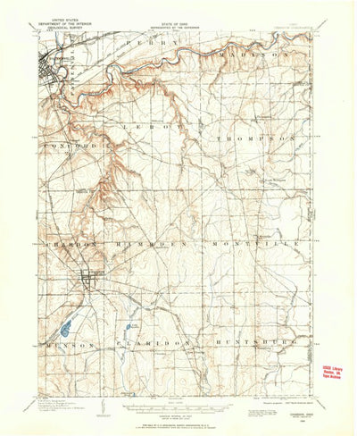 United States Geological Survey Chardon, OH (1904, 62500-Scale) digital map