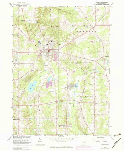 United States Geological Survey Chardon, OH (1966, 24000-Scale) digital map