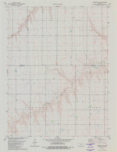 United States Geological Survey Chardon SW, KS (1981, 24000-Scale) digital map