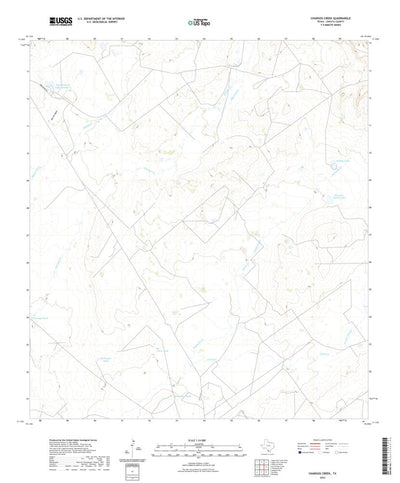 United States Geological Survey Chargos Creek, TX (2022, 24000-Scale) digital map