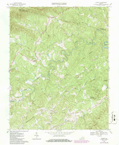 United States Geological Survey Charity, VA (1967, 24000-Scale) digital map