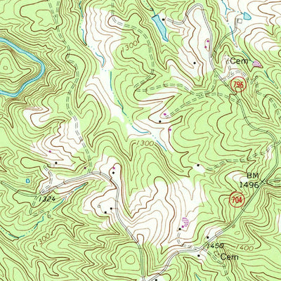 United States Geological Survey Charity, VA (1967, 24000-Scale) digital map