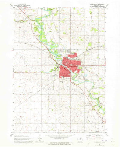United States Geological Survey Charles City, IA (1971, 24000-Scale) digital map