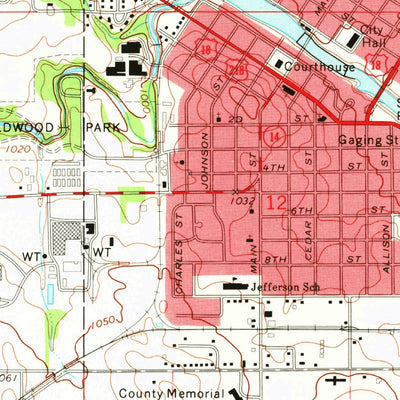 United States Geological Survey Charles City, IA (1971, 24000-Scale) digital map