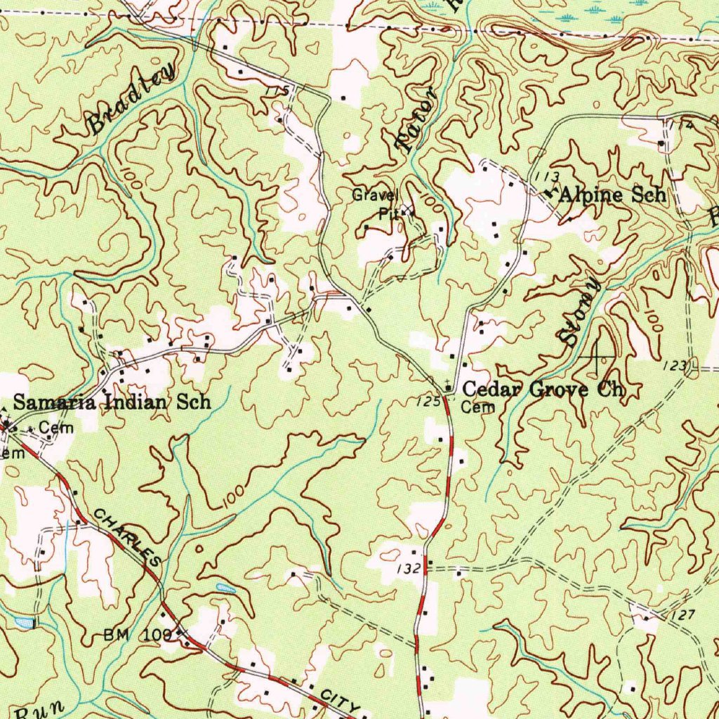 Charles City, VA (1953, 62500-Scale) Map by United States Geological ...
