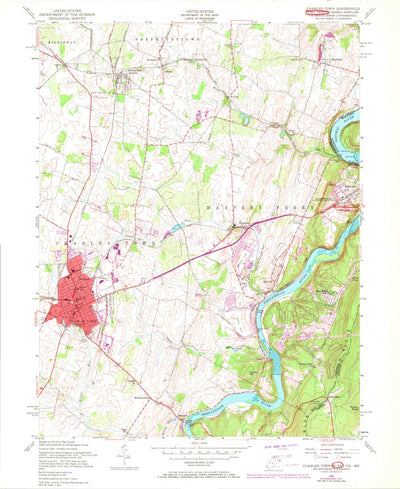 United States Geological Survey Charles Town, WV-VA-MD (1955, 24000-Scale) digital map
