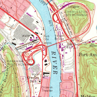 United States Geological Survey Charleston East, WV (1957, 24000-Scale) digital map