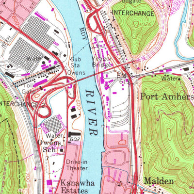 United States Geological Survey Charleston East, WV (1958, 24000-Scale) digital map