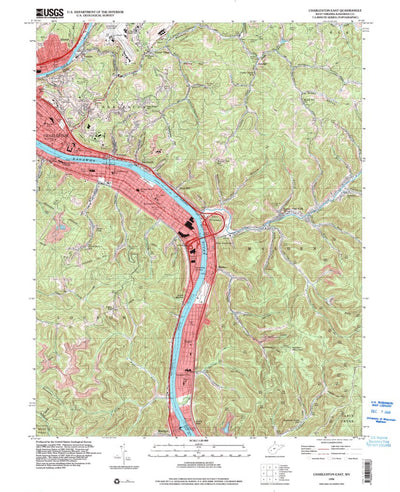United States Geological Survey Charleston East, WV (1996, 24000-Scale) digital map