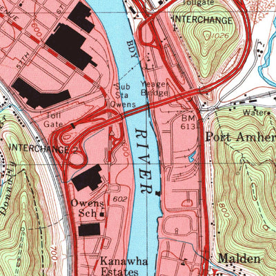 United States Geological Survey Charleston East, WV (1996, 24000-Scale) digital map