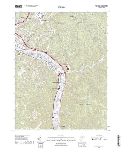 United States Geological Survey Charleston East, WV (2023, 24000-Scale) digital map