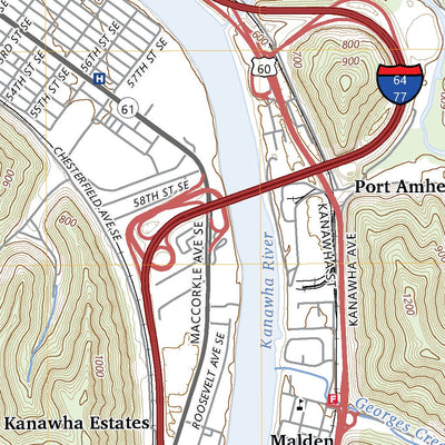 United States Geological Survey Charleston East, WV (2023, 24000-Scale) digital map