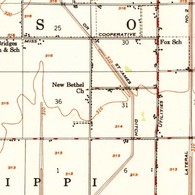 United States Geological Survey Charleston, MO-IL (1954, 62500-Scale) digital map