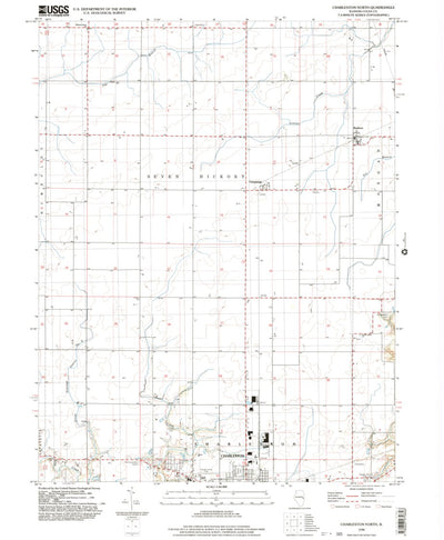 United States Geological Survey Charleston North, IL (1998, 24000-Scale) digital map