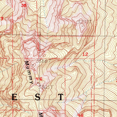 United States Geological Survey Charleston Peak, NV (1984, 24000-Scale) digital map
