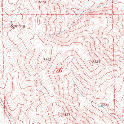 United States Geological Survey Charleston Reservoir, NV (1968, 24000-Scale) digital map