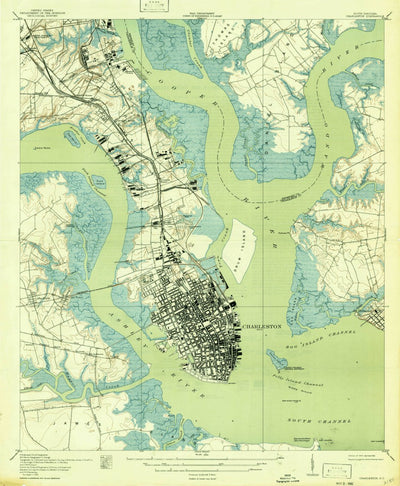 United States Geological Survey Charleston, SC (1919, 21120-Scale) digital map